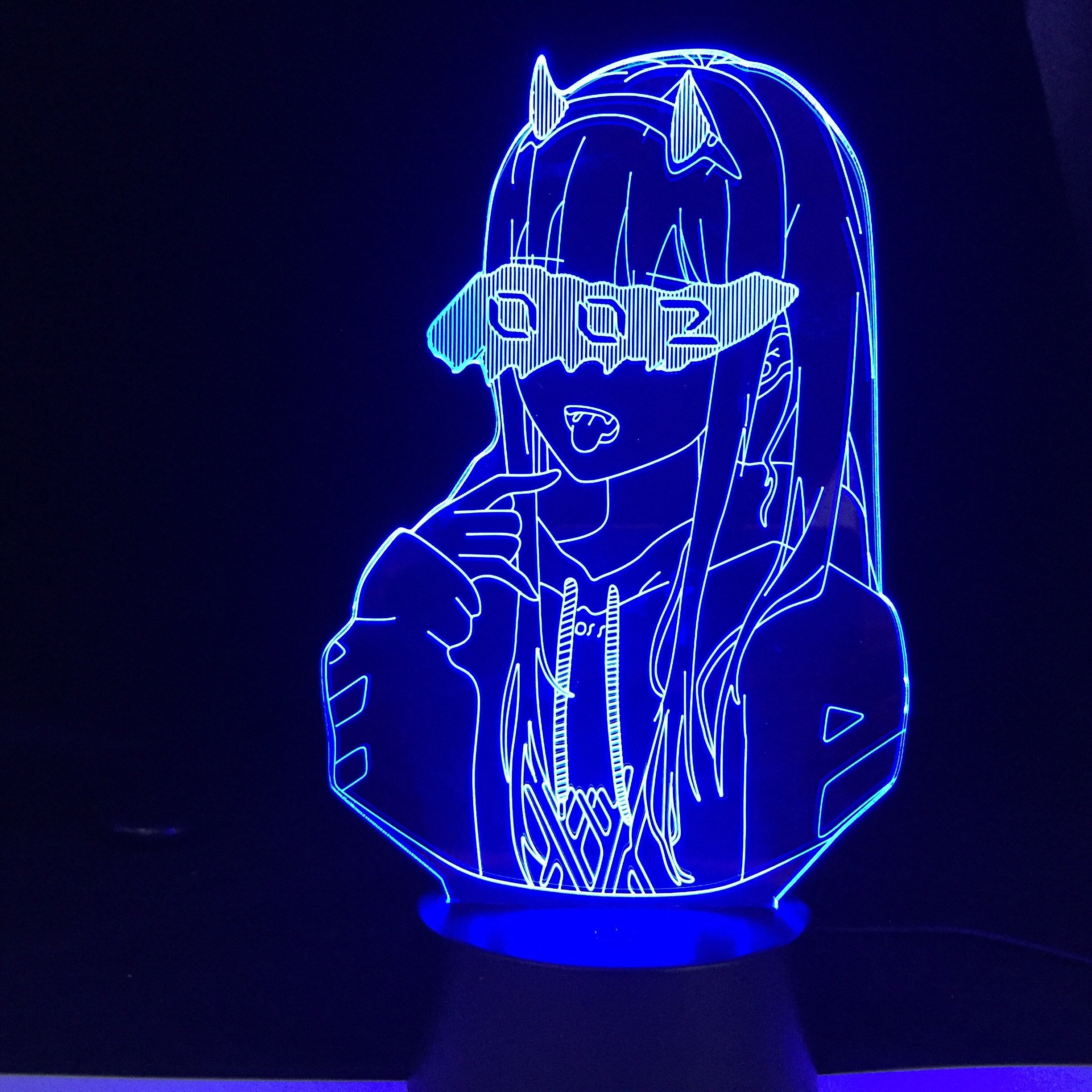 Zero Two | Darling in the Franxx Night light (16 Color Change) LED Desk Lamp (w/ remote)